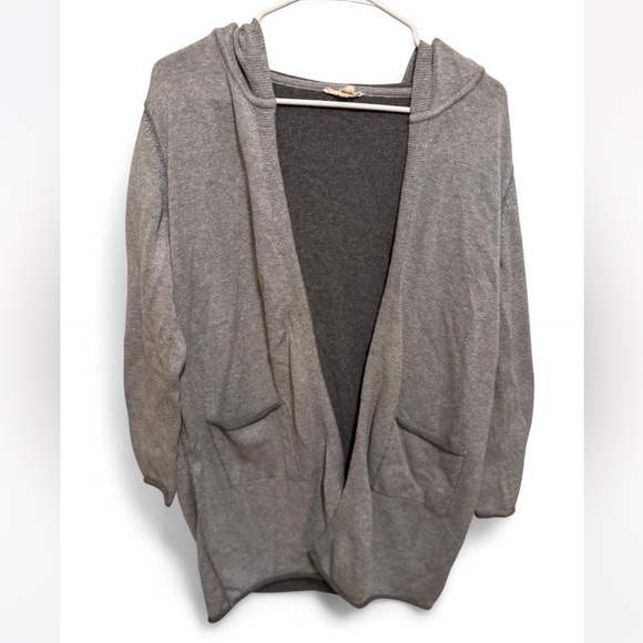 Eileen Fisher Grey Organic Knit Sweater cardigan - Picture 1 of 7